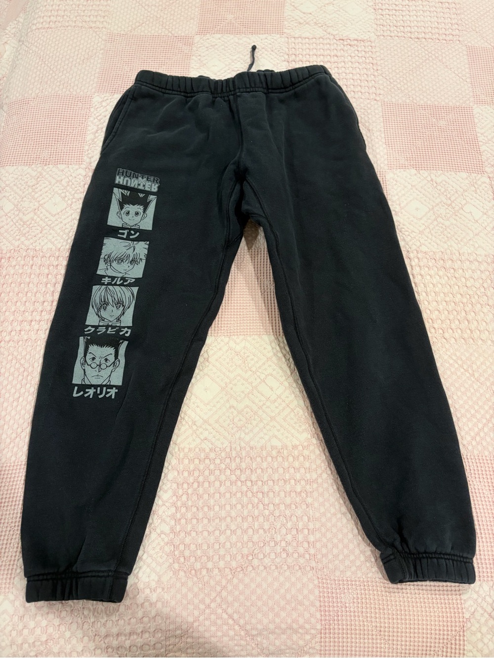 Black Graphic hunterxhunter Jogger Pants